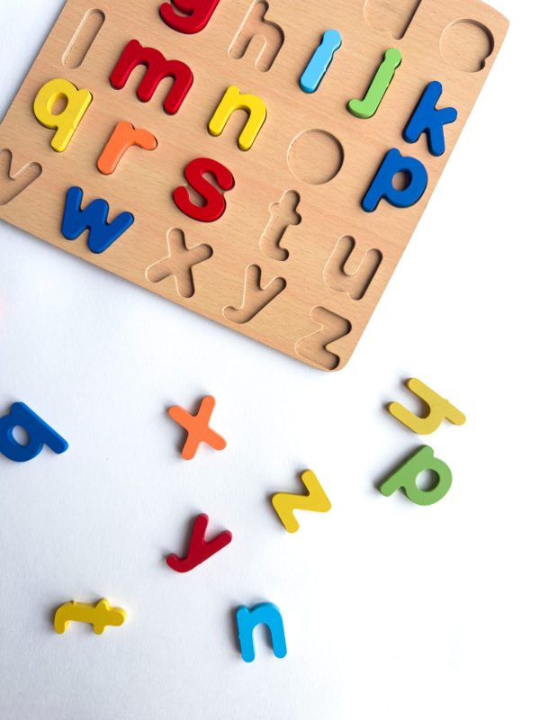 Colorful alphabet puzzle for early education and learning fun.